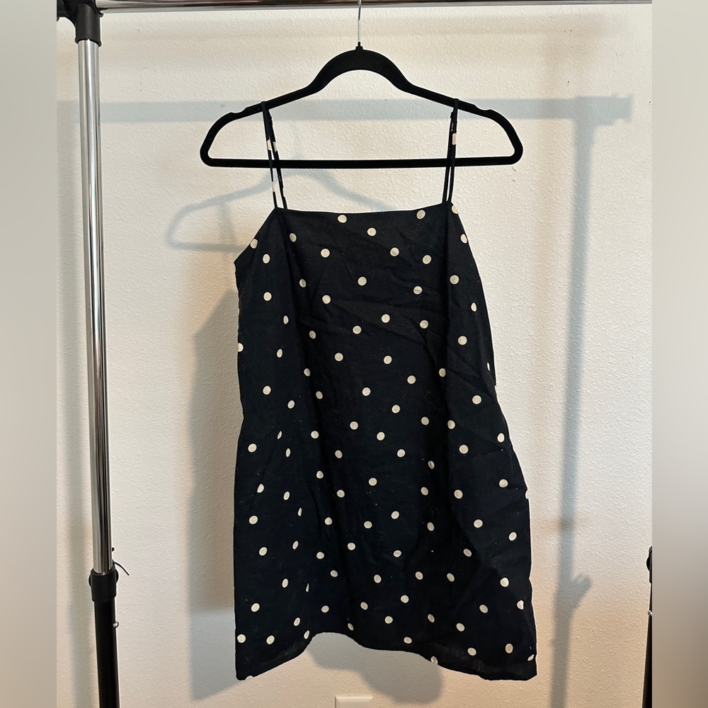 H&M Black and White Spaghetti Strap Sundress